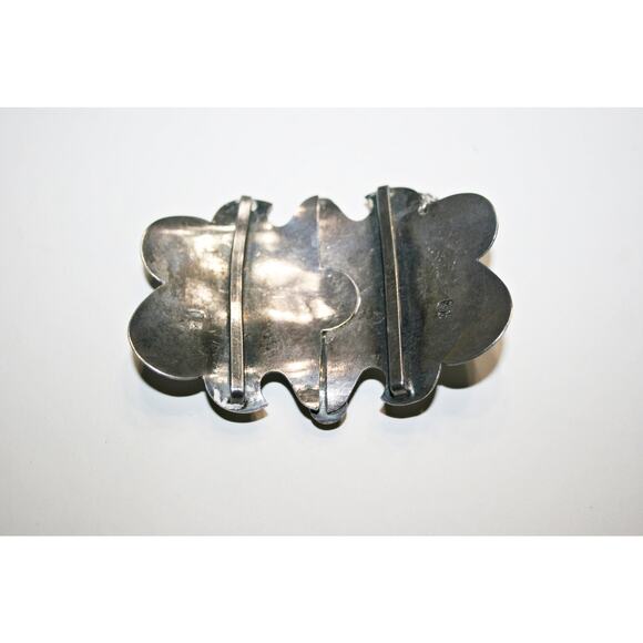 c1900 Antique Imperial Russian 84 Silver Niello Sash Buckle